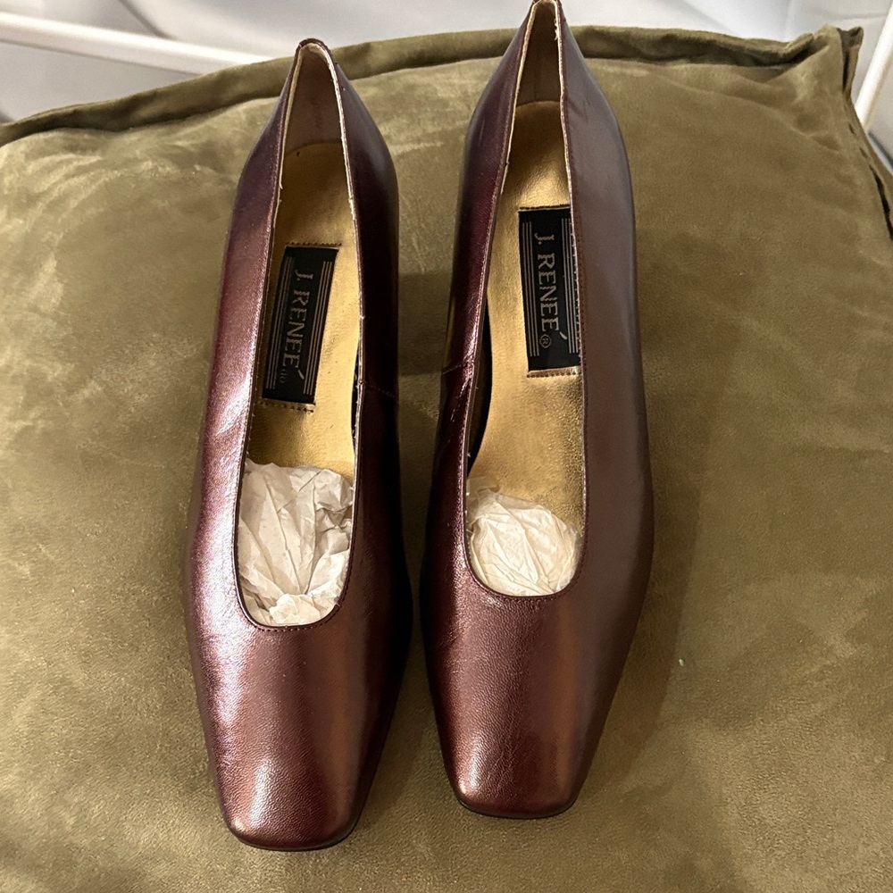 J.Renee Women's Metallic Brown Heels
